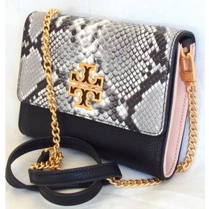 Tory Burch Bag Snake Print Chain Wallet